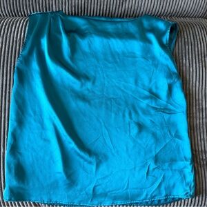 LOFT Turquoise Blue Silk Tank Top